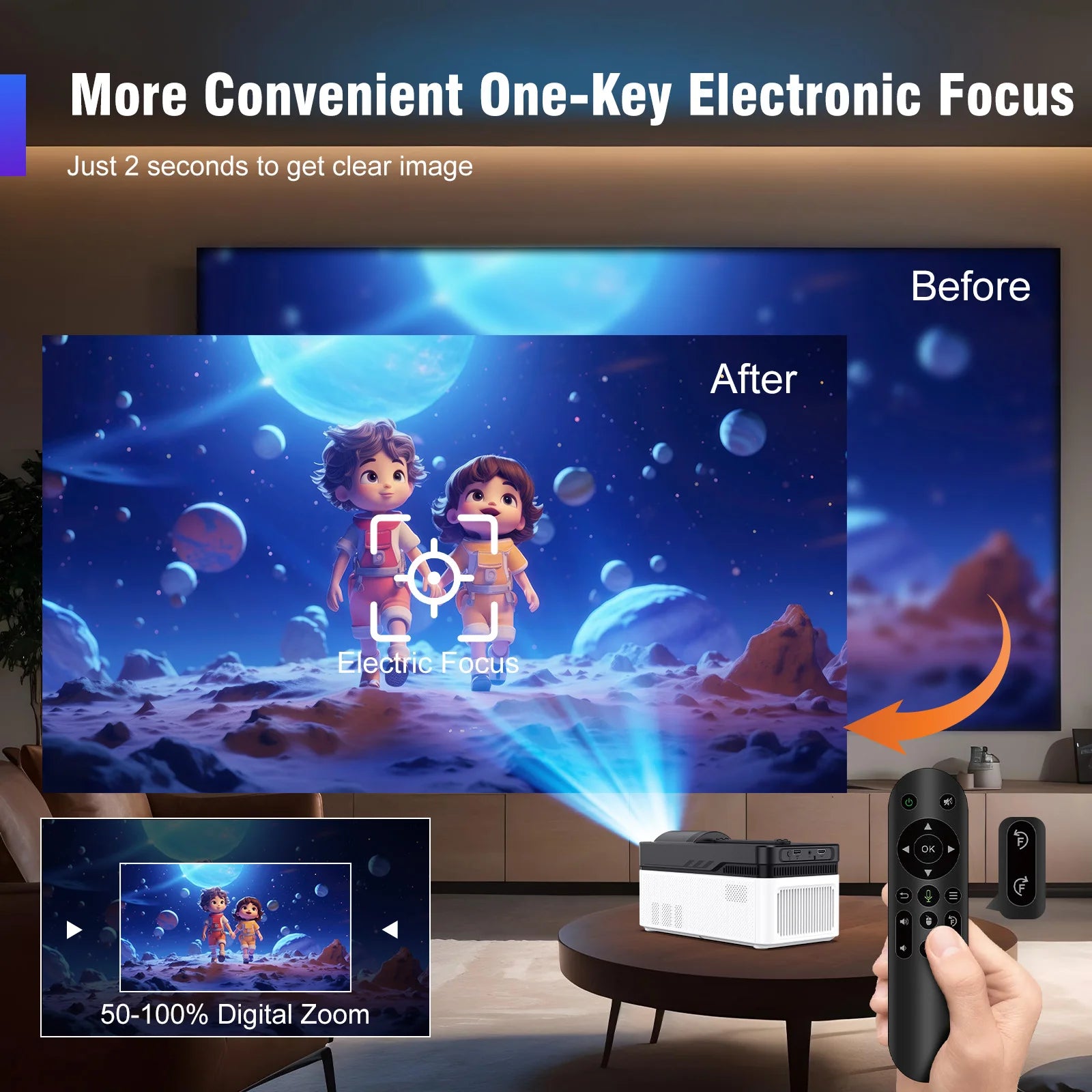 Magcubic 8K Ultra Short Throw Projector with Auto Offset 4K 1080P